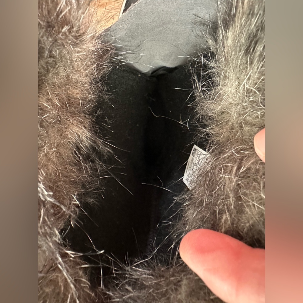 Sorel Joan of Artic Suede Winter Insulated Fur boots Gray Black size 7.5 - Picture 16 of 16